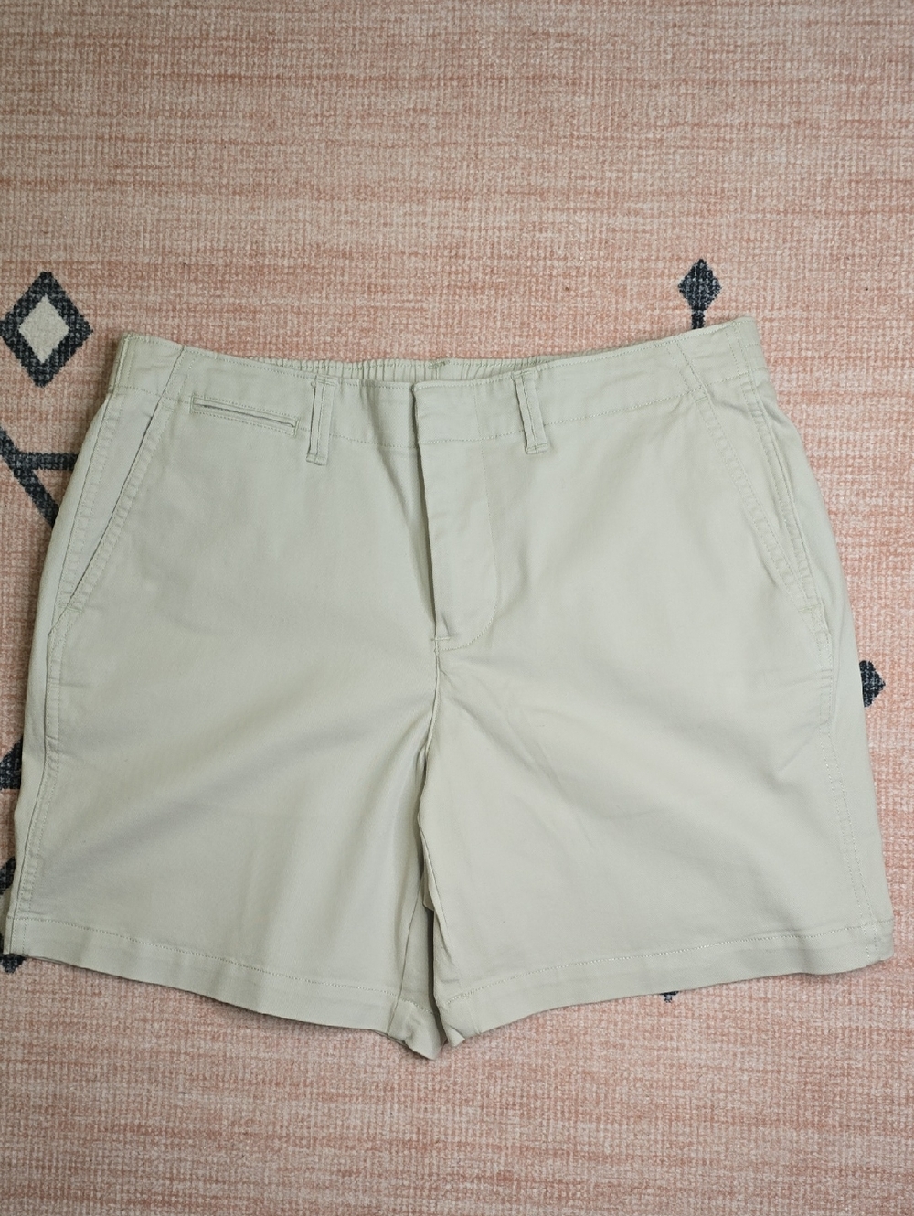Lands' End Women's High-Waist Shorts in Light Tan